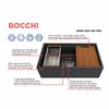 Bocchi Contempo Workstation Apron Front Fireclay 33 in. Single Bowl Kitchen Sink in Matte Drak Gray 1504-020-0120